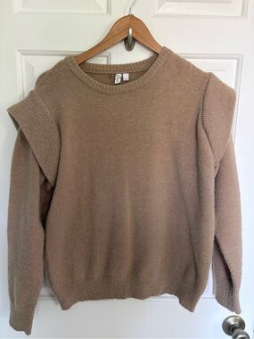 Elan Small Cozy Tan Knit Sweater